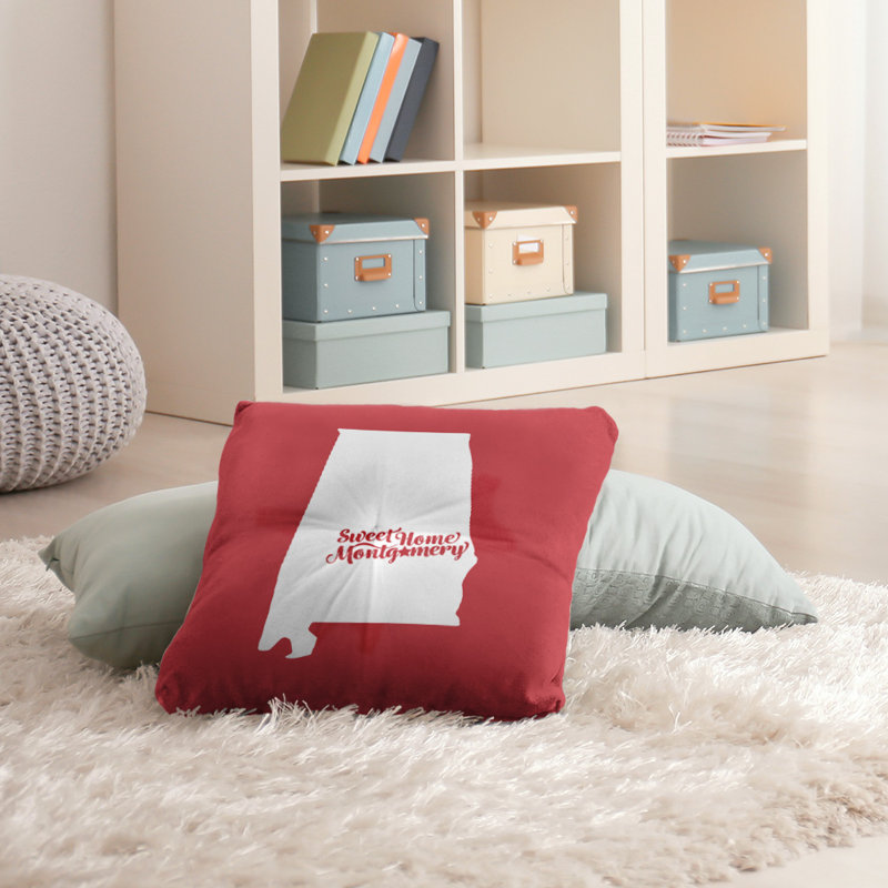 Housse de coussin et insert, Rouge, H 28 po x l 28 po, Montgomery