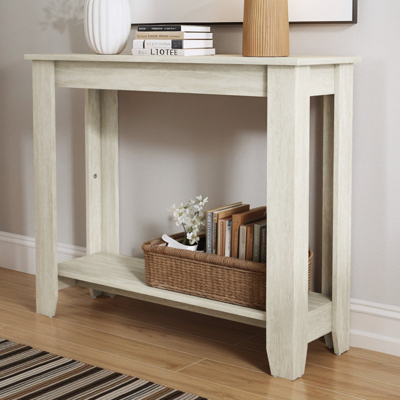 Weddel Basilico Console Table, Travertine