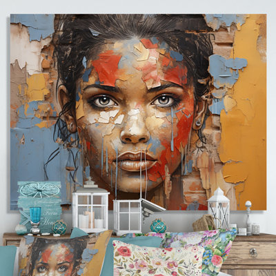 Cuban Woman Street Art - Modern Canvas Art Print