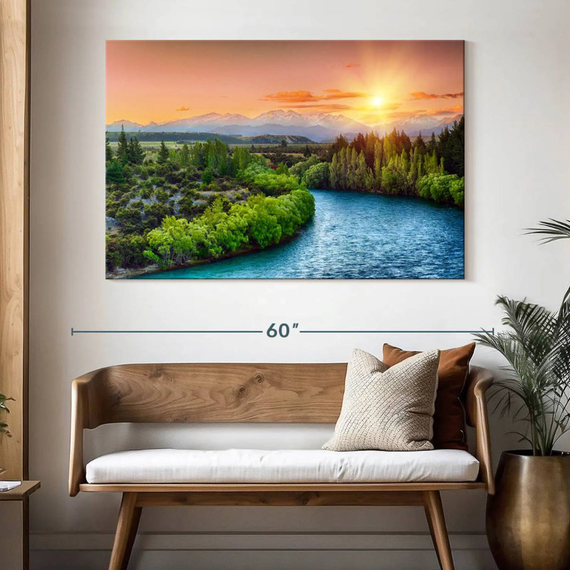 Alvord Clutha River Beautiful Sunset, 34" H x 51" W