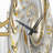 Whirling While Glam Fractals In Gold And White III - Fractals Wall Clock-93396219