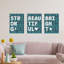 Leopard Pattern Beautiful Strong Bright Typography - 3 Piece No Frame Print Set-88622309-88622306