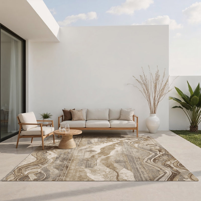 Tapis intérieur et extérieur Wisps Of Warmth, Rectangle 1 pi 6 po x 2 pi 6 po