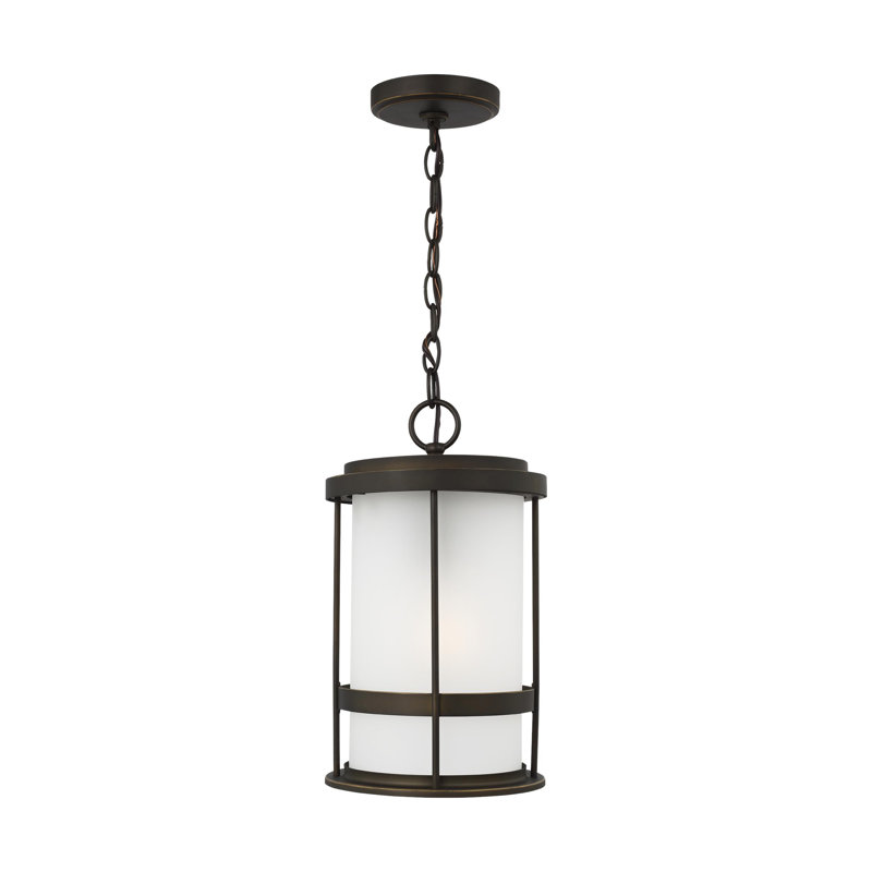 Wilburn One Light Outdoor Pendant Lantern from Generation Lighting , Antique Bronze, No