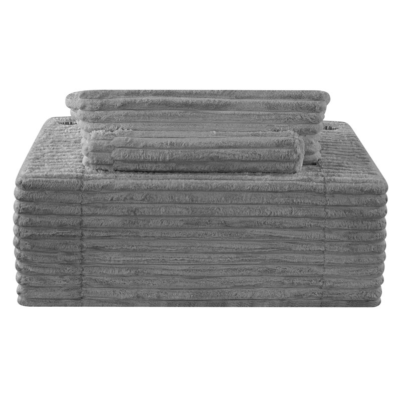 Méridienne extra large Plush, Gris foncé