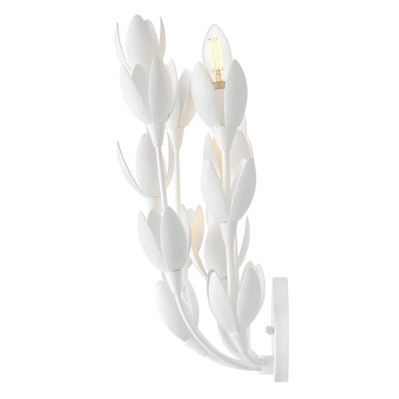 Flora Three-Light Handmade Wall Sconce by Lisa McDennon, Textured Plaster