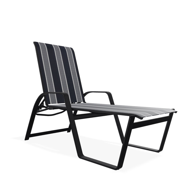 Holna Outdoor Rust-Resistant Metal Chaise Lounge