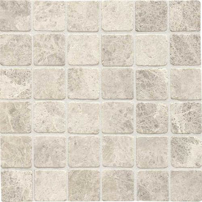 Martinique 2" x 2" Natural Stone Field Tile in Arctic Gray