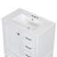 Ensemble de meuble-lavabo 30 po blanc - armoire moderne avec lavabo en céramique, 3 tiroirs et porte à fermeture en douceur (structure en bois massif)