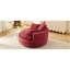 Méridienne pivotante rouge à 360 ° avec coussins à deux couches, 3 coussins amovibles, profondeur de siège de 38 pouces, velours côtelé moelleux pour une détente confortable dans la chambre à coucher ou un coussin décoratif d'hôtel, tout le corps-73393115