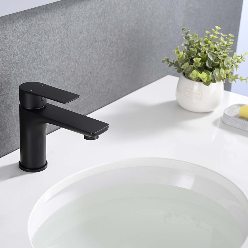 Single Handle Lavatory Basin Sink Faucet, Matte Black