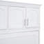 Grand lit escamotable mural avec armoires supérieures, blanc