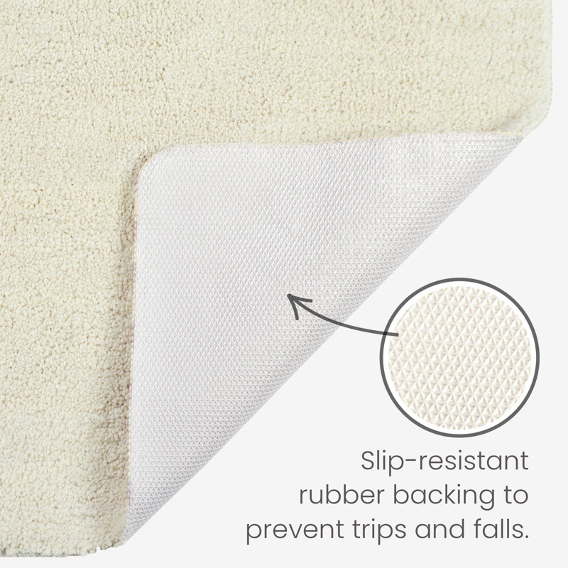 Jordan Microfibre Non Slip Bath Mat, Cream
