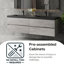 Meuble-lavabo double 72 po Dhruven