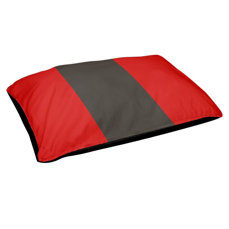 Coussin Atlanta, Petit (l 28 po x P 18 po x H 6 po), Rouge / Étain