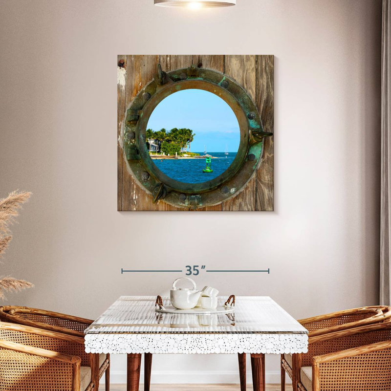 Nicci Porthole To Key West, 36" H x 36" W