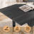 71"W Rectangular Dining Table for 6 with Curved Trestle Supports, Modern Kitchen Table