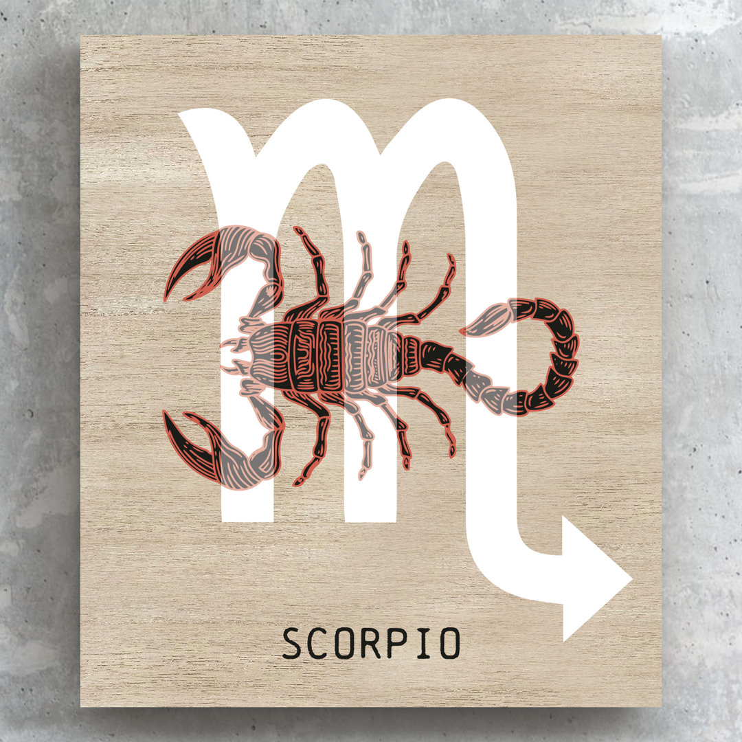 Kana Zodiac Scorpio - Print on Wood