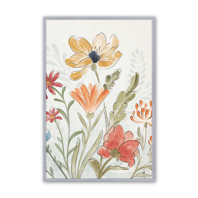 «Garden Melody In Bloom III», Chrome poli, H 25,25 po x l 19,25 po