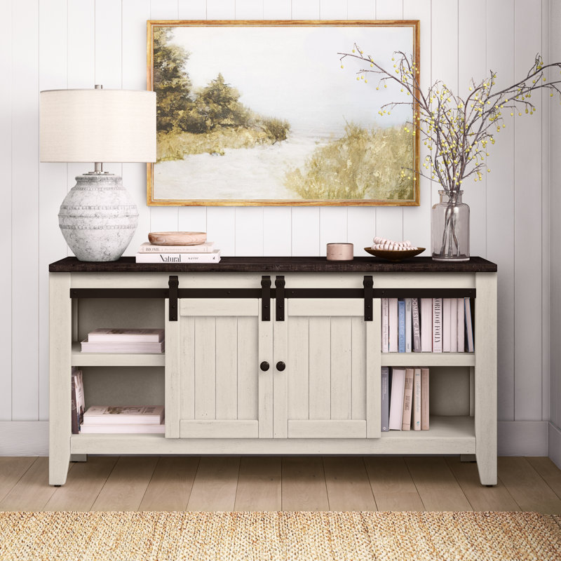Carmencita TV Stand for TVs, Vintage White