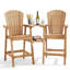 Ensemble de chaises hautes en PEHD Adirondack avec plateaux doubles amovibles (ensemble de 2)-188184637