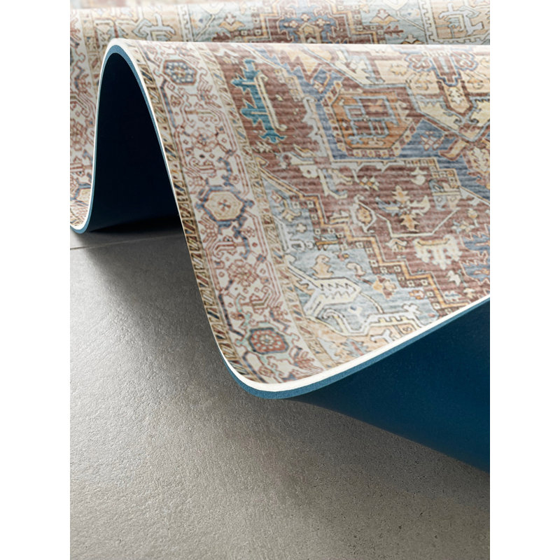 Sarah Brown Cushioned Kitchen Mat, Rectangle  2.6' x 6.5'