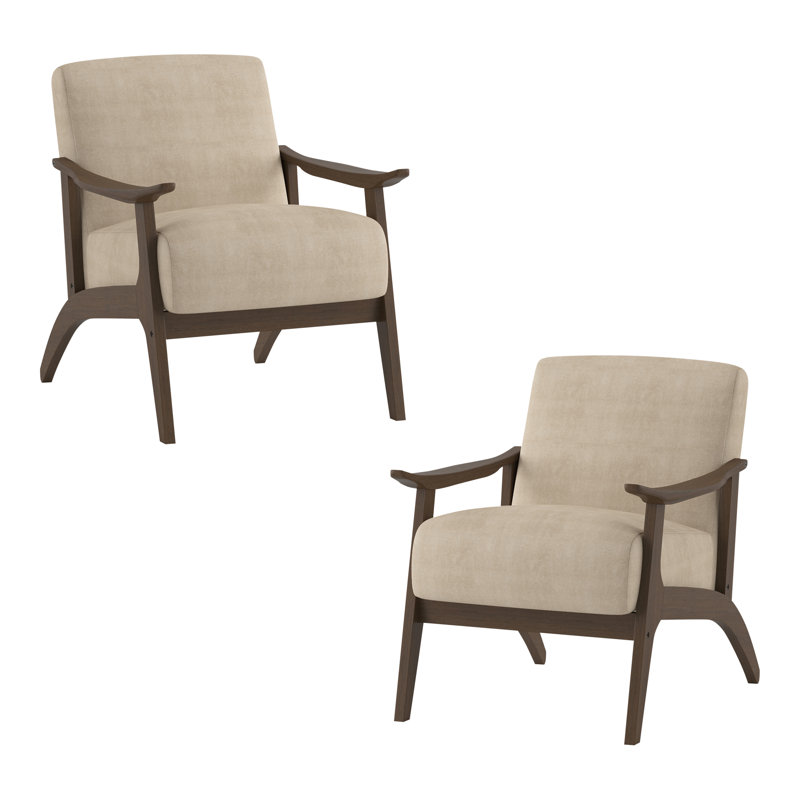 Fauteuil Trevia, Velours brun clair
