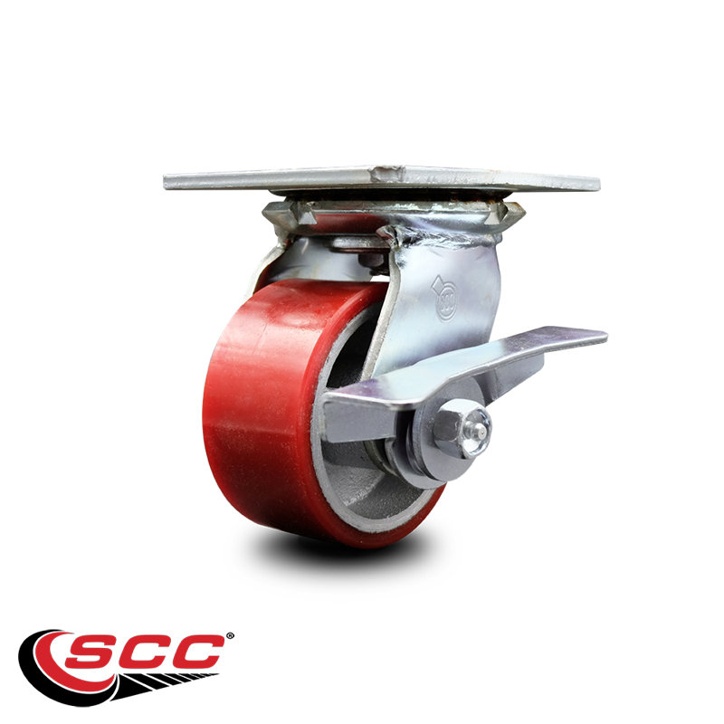 Heavy Duty Casters, Red