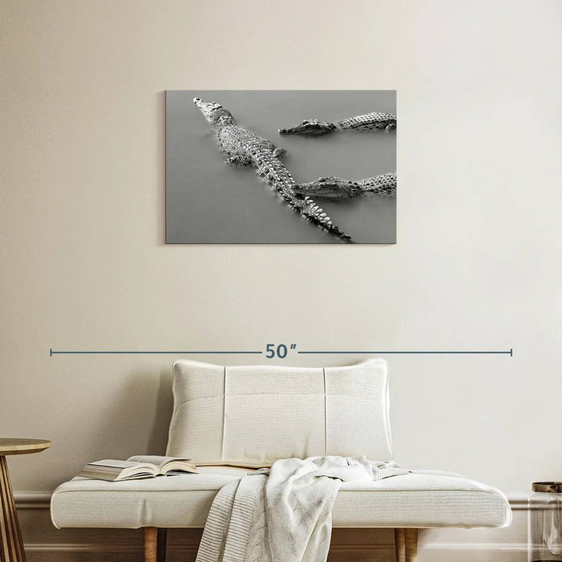 Crocodile Trio, 20" H x 30" W