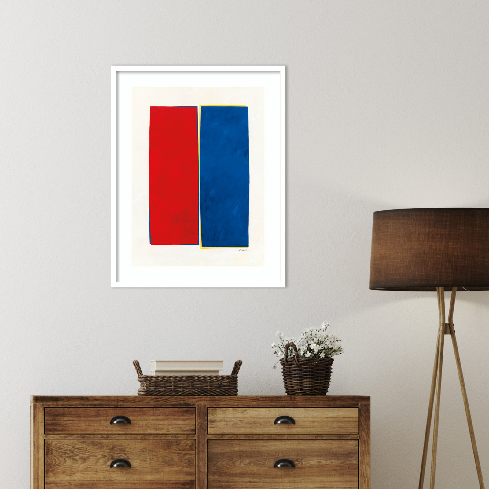 Lealia "Monolithic II" Print, White Framed, 33" H x 26" W