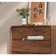 Commode d'appoint italienne de couleur noyer minimaliste