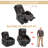 Emalina 39.76"W Breathable Faux Leather Power Recliner, Massage, Heater, Standing Assistance-1907894536