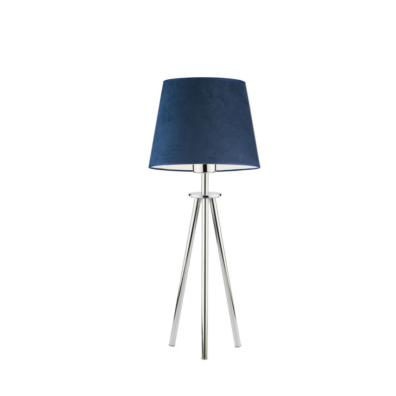 Als Metal Table Lamp, Navy, Chrome