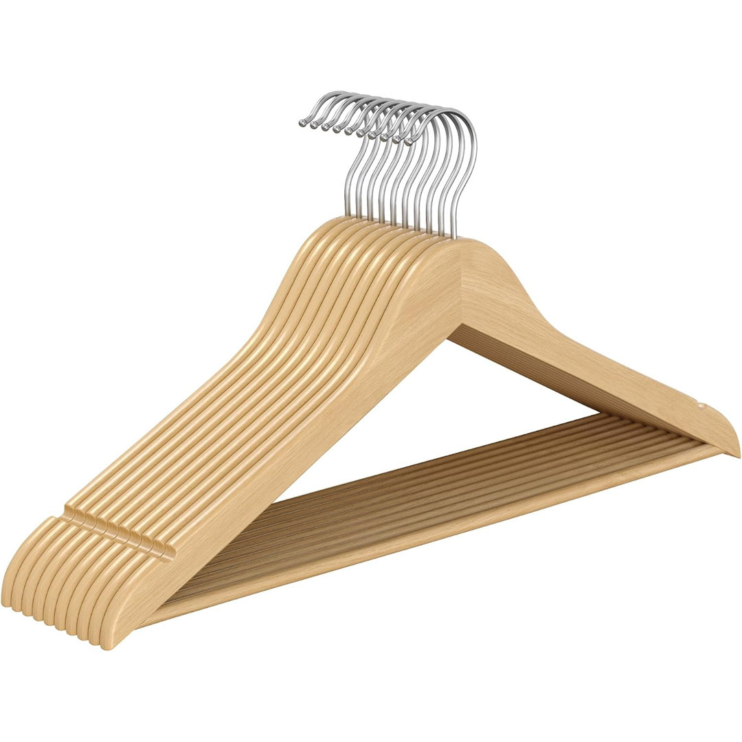 Solid Wood Non-Slip Standard Hanger for Suit/Coat