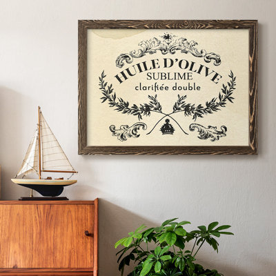 Antique French Label IV, reproduction d'art sur toile encadrée