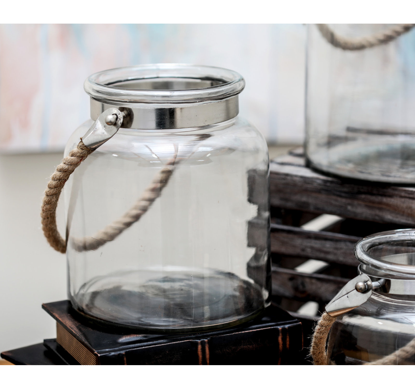 Glass Lantern Candle Holder