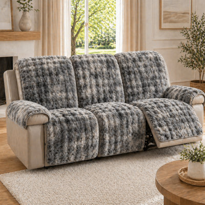 Ensemble de housse pour fauteuil inclinable en fausse fourrure de lapin