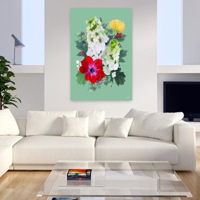 Art contemporain, art contemporain abstrait fleur d'hortensia
