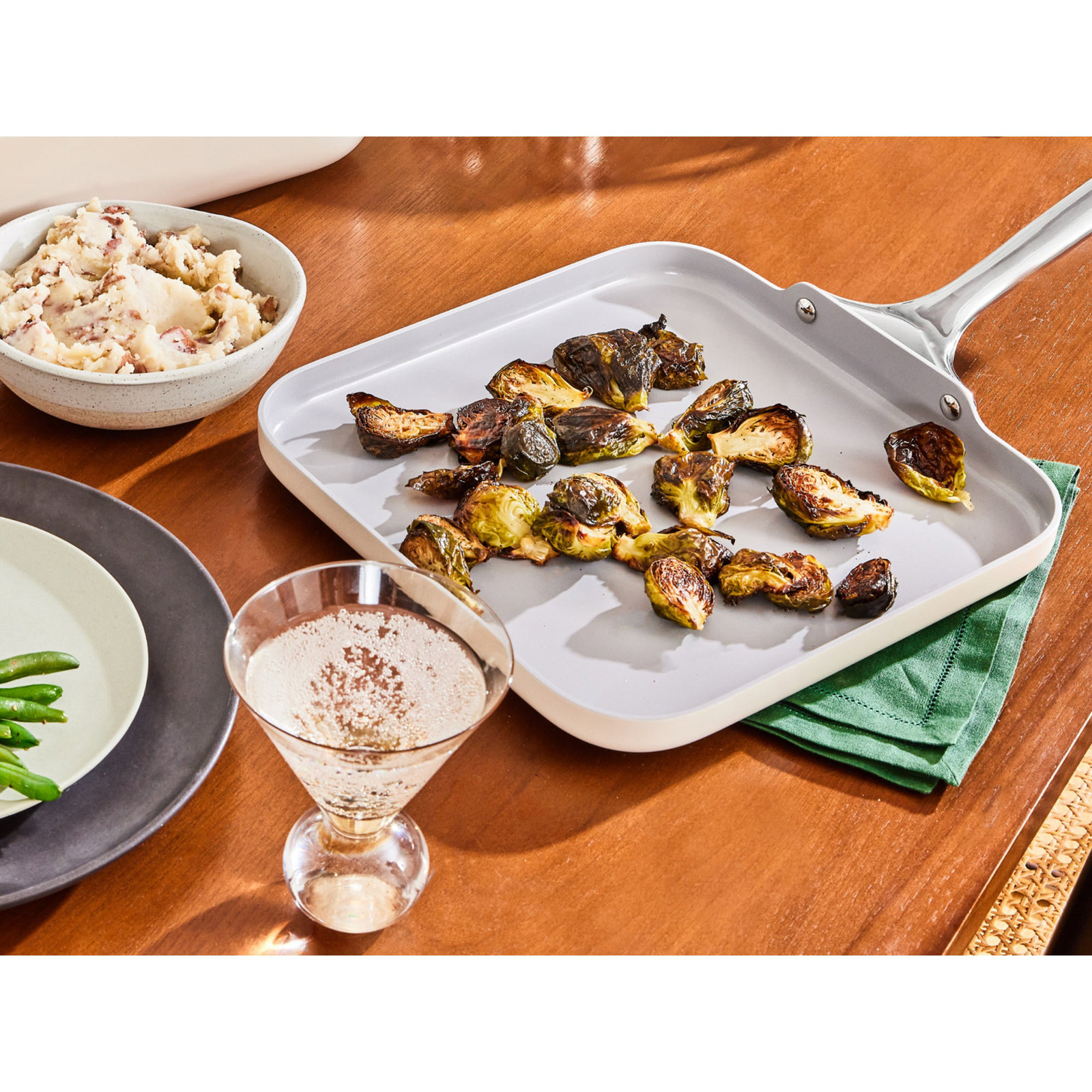 Caraway 11" Square Flat Griddle Pan, Gray