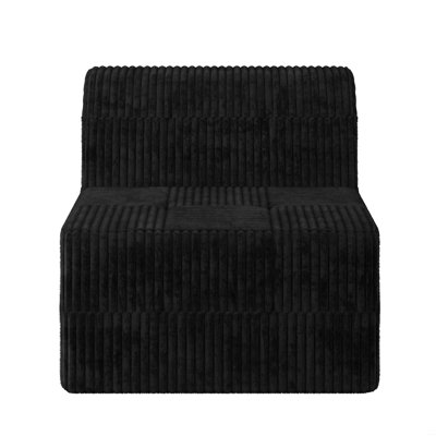 Boneless Single Seat Sofa Compressed Sectional Sofa Modern Minimalist Style Corduroy Couch, Sleeper Sofa For Living Room, Bedroom, Comfy Compressed Sofa Couch Space-Efficient Design
