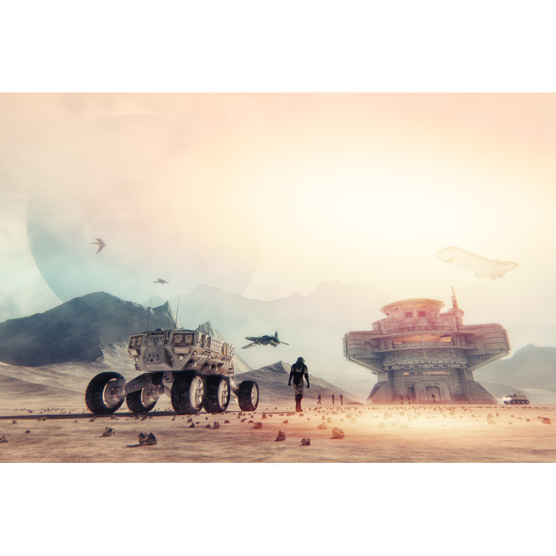 Space Exploration and Planetary Colonization by Gremlin, 8" H x 12" W