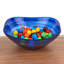 Cobalt Blue Alabaster Glass 10" Squarish Salad Or Serving Bowl-1035408005