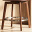 Ensemble de tabourets de bar modernes de hauteur comptoir de 3, 26 po avec tabourets pivotants en bois massif et tabourets de comptoir en similicuir café pour îlot de cuisine-1261041571-1261041573