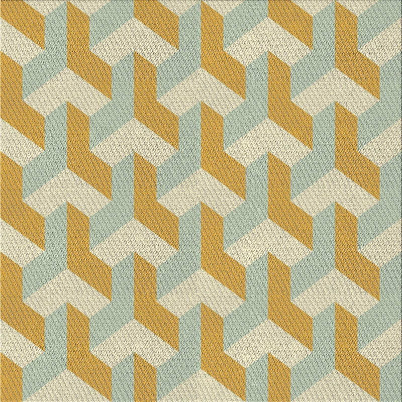 Kilby Geometric Beige Area Rug, Square 6'