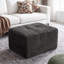 Pouf ottoman moderne compressé, repose-pieds rectangulaire modulable en velours côtelé avec ressorts ensachés, aucun assemblage requis pour le salon, gris-1999278481