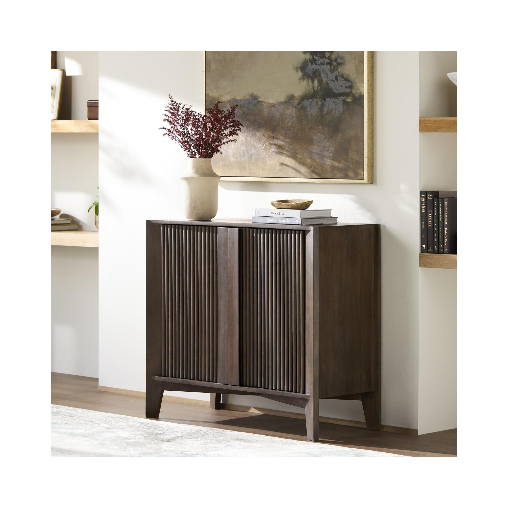 Sammy Modern Cabinet, Dark Brown