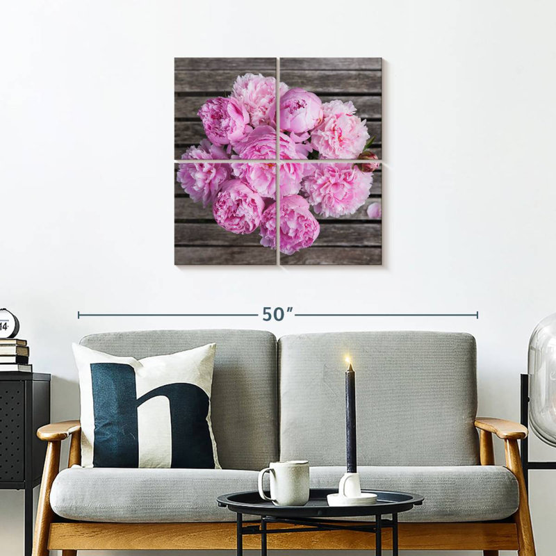 Bouquet de pivoines roses Harnek, H 26 po x l 26 po