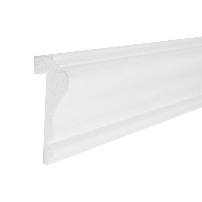 White Unfinished Polystyrene Wall Panel Moulding, 8-Pack