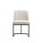 Serena Modern Vegan Leather Upholstered Steel Solid Back Dining Side Chair in Ivory-747338512