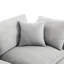 Canapé modulaire luxueux rembourré en L avec méridienne réversible, sièges rembourrés en plumes, canapé moelleux et souple en L